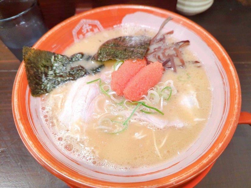 明太子ラーメン 旨辛ダレと生姜を盛り沢山
