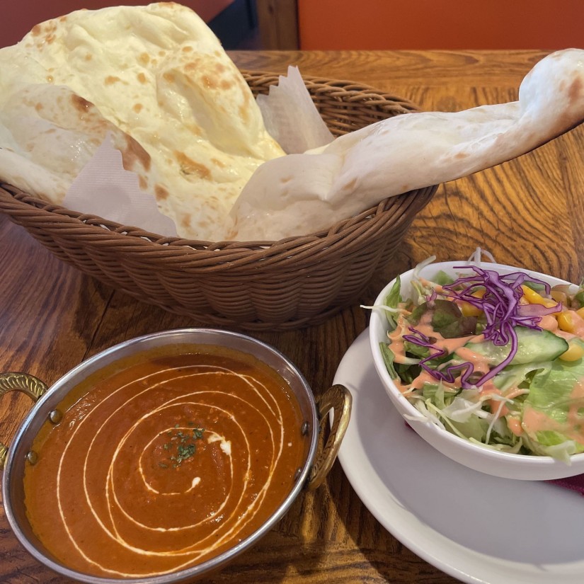 Aセット(キーマカレー(激辛)+プレーンナン)