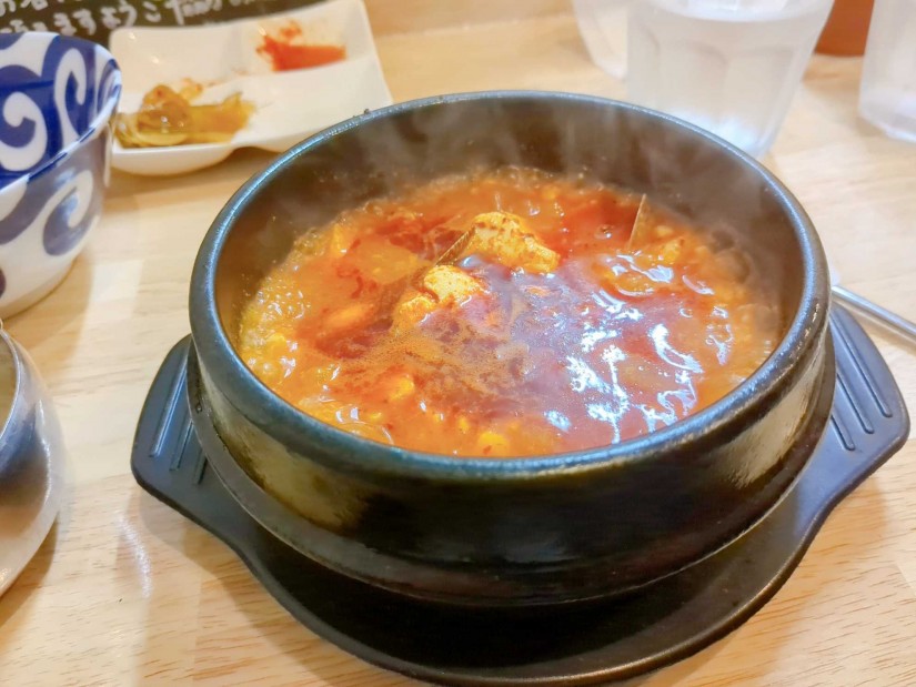 あさりのスンドゥブチゲ 辛さトッピング150円