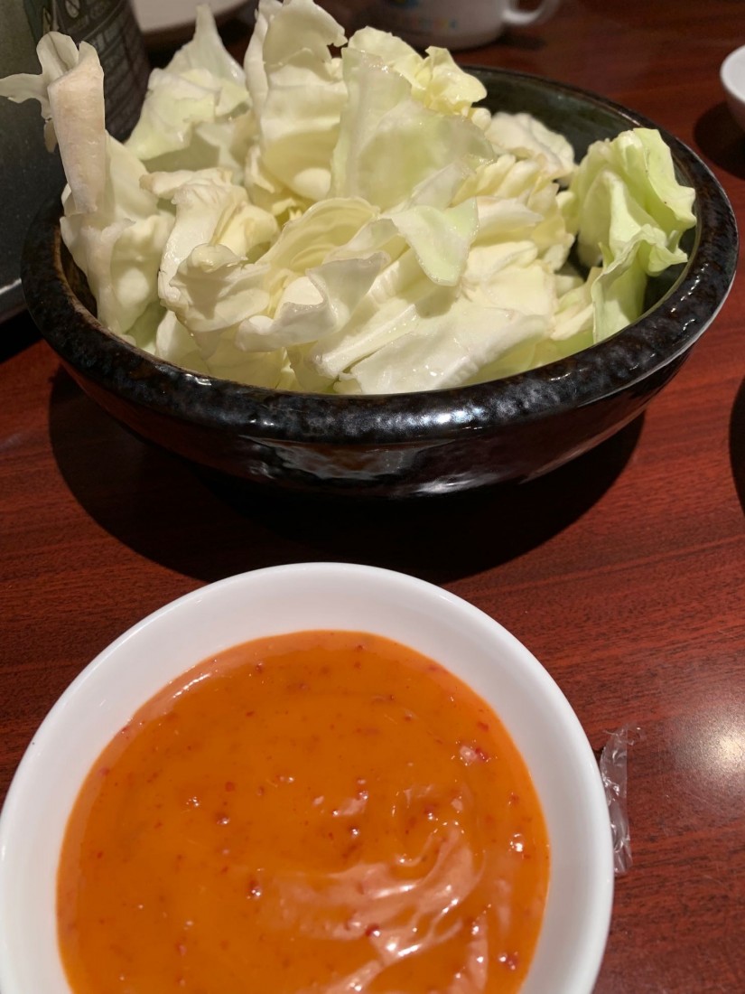 赤から特製マヨバリバリキャベツ