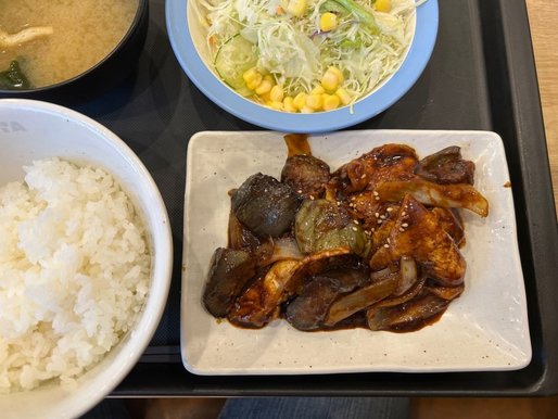 豚と茄子の辛味噌炒め定食