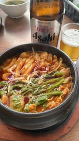 ホルモン鍋定食 激辛