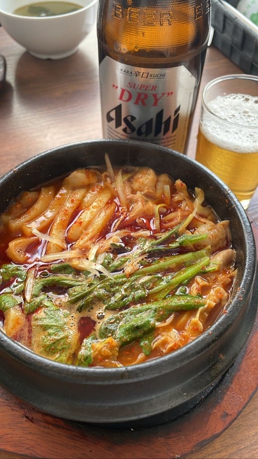 ホルモン鍋定食 激辛