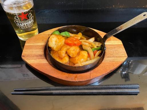 むき海老の四川風アヒージョ