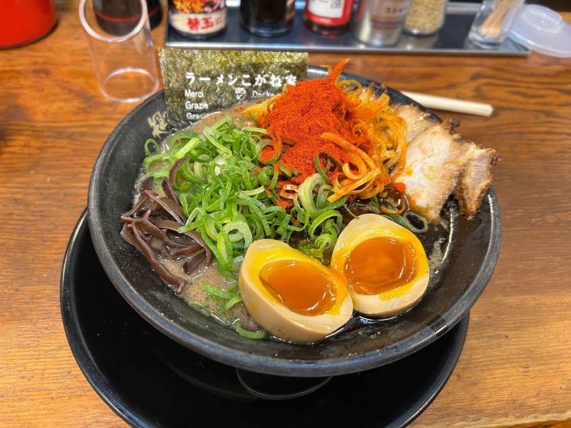 辛味Wネギラーメン味玉入り 3辛