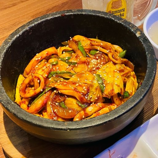 イカ炒め石焼ビビンパ 激辛