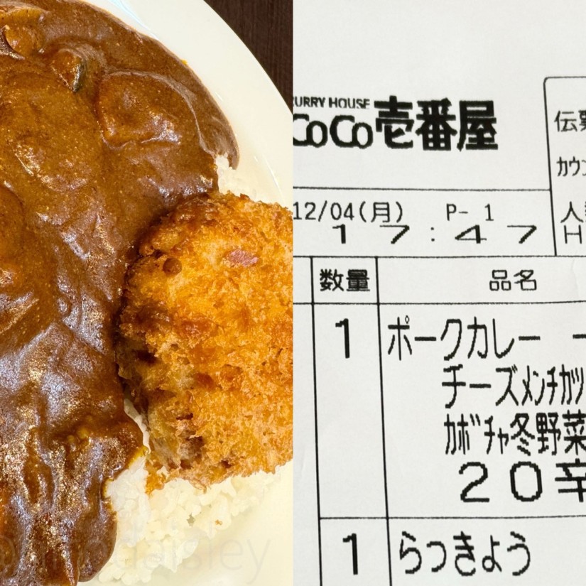 手仕込チーズメンチカツ カボチャ冬野菜カレー 20辛