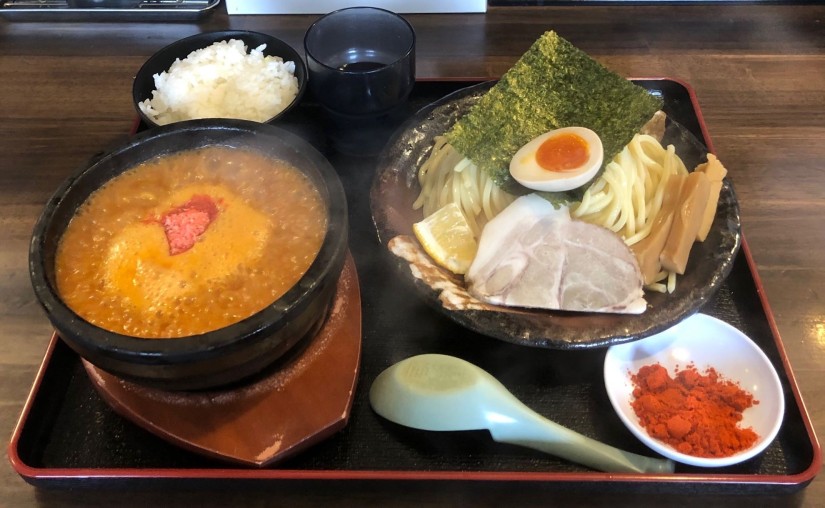 海老つけそば 辛口 辛味増し