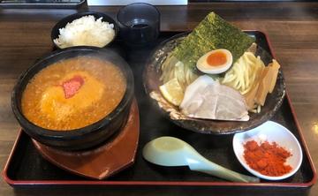 海老つけそば 辛口 辛味増し