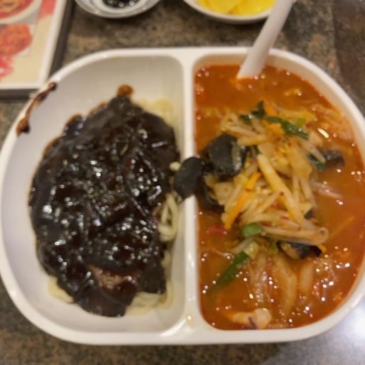 チャンジャミョン チャンポン辛め