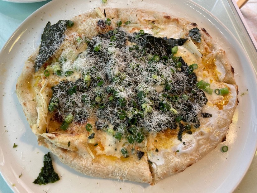 辛いネギのpizza