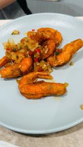 有頭エビの山椒揚げ