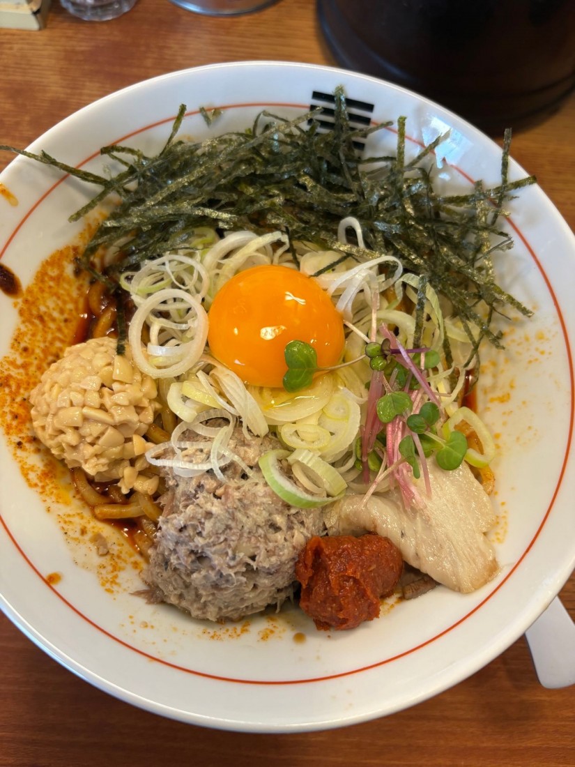 烈火ひっぱり混ぜそば 5辛 10辛まで選べます