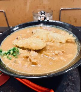 牡蠣天カレー蕎麦 辛さ表記なし