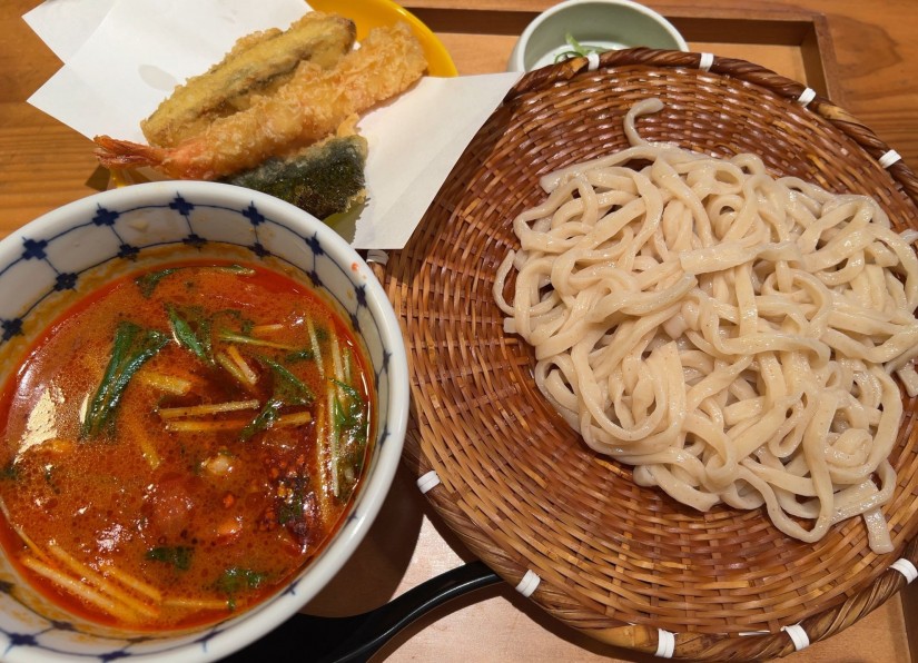 大辛鶏つけうどん