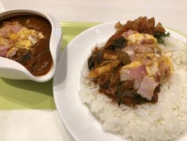 ポパイカレー＋ベーコン＋キノコ 37ホット