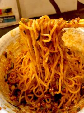 イカゲソ汁なし担担麺(冷やし) 辛め