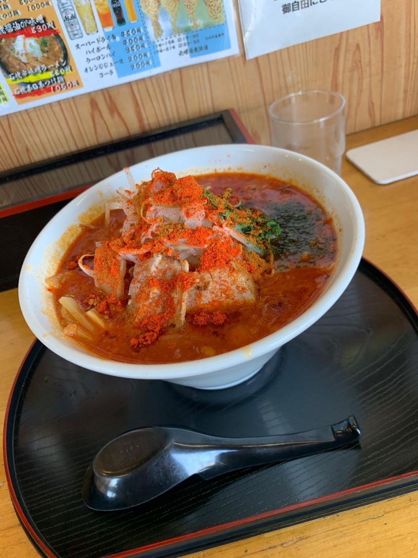激辛ラーメン(地獄) 小、中、大、地獄、GOD