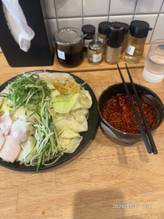 定番つけ麺超大 トッピングチャーシュー 15辛