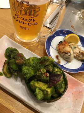 たことアボカドのWASABIバジル