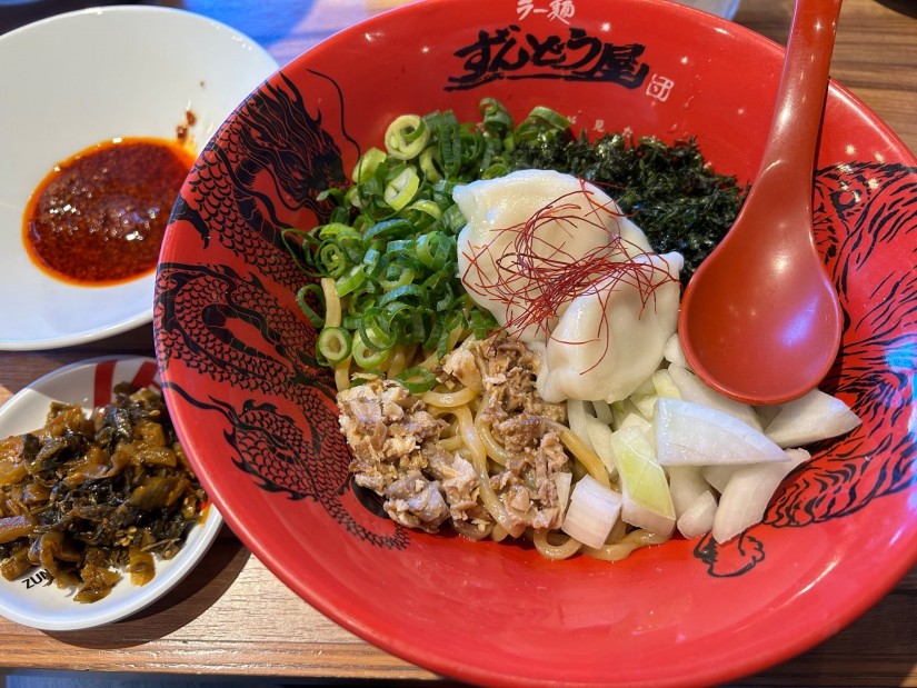 シビ辛麻辣まぜそば3辛  +ピリ辛香油3辛