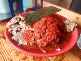 オロチョンラーメンスープ赤道ぶた入り