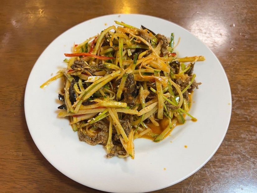 センマイの麻辣和え