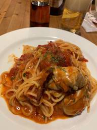 牡蠣のアラビアータ 辛く