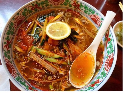 豚と葱の辛味麺