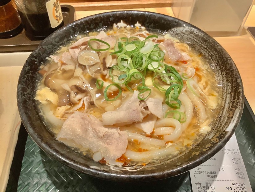 豚バラときのこの酸辣湯