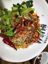 汁なし坦々麺＋辛辣爆弾 辛さ5 痺れ3