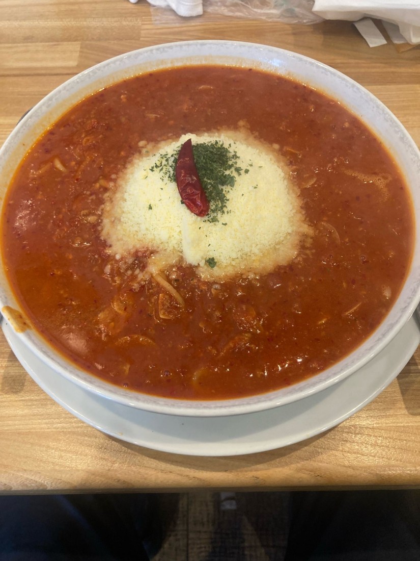 赤唐トマトソースのボロネーゼ 5辛