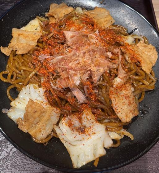 豚焼きそば ハバネロ入り一味唐辛子多め