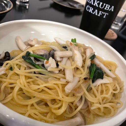 ビーガン野菜ペペロンチーノ