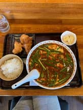 雷ラーメン 激辛 大盛 +Aセット 10唐辛子