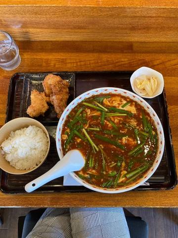 雷ラーメン 激辛 大盛 +Aセット 10唐辛子