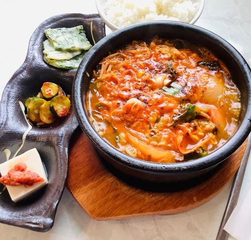 ユッケジャン（ライス付） 辛めとオーダー