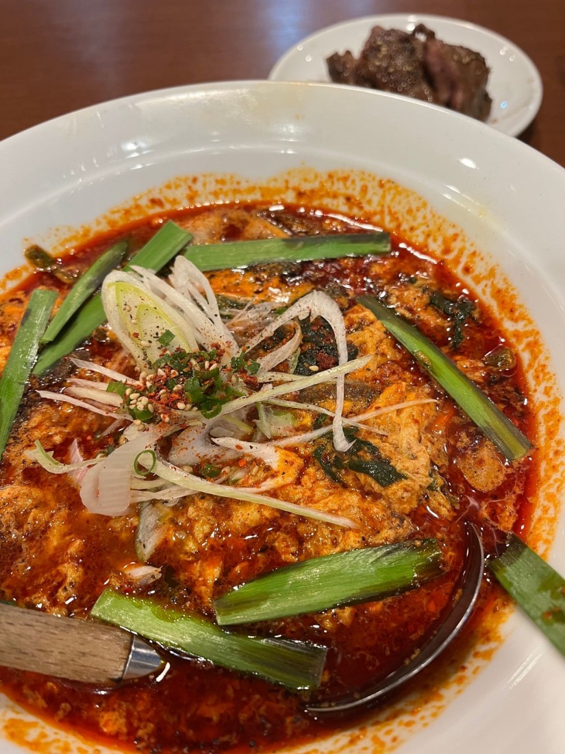 炎のジャン麺 激辛、辛増し（お店の中で一番にしてもらいました）