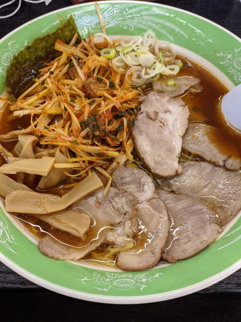 正油ラーメン＋ネギ＋チャーシュー 4km