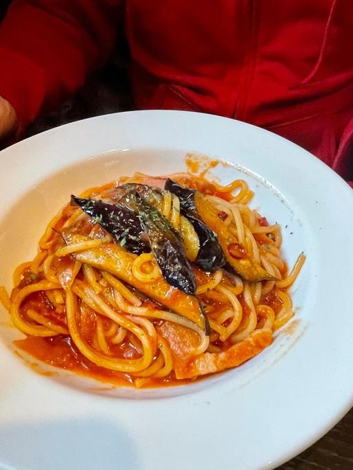 ナスとベーコンのシチリア風 ピリ辛🌶