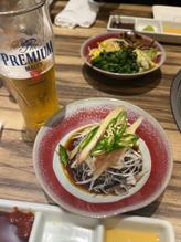 夏野菜の薬味たっぷりセンマイ刺