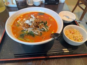 坦々刀削麺+チャーハン