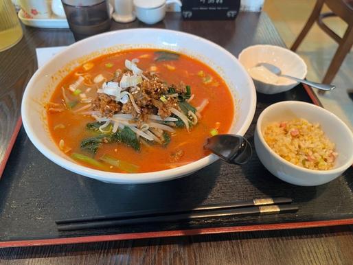 坦々刀削麺+チャーハン