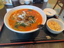 坦々刀削麺+チャーハン