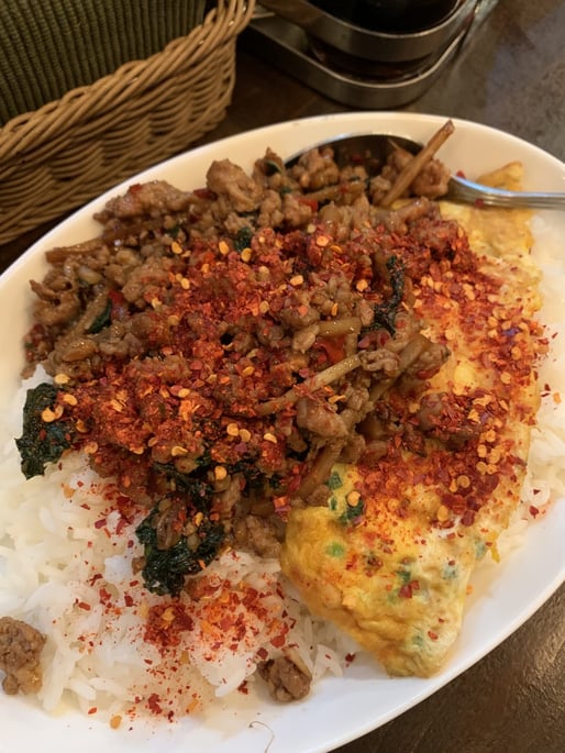 ガパオ&カイジャオライス（裏メニュー）