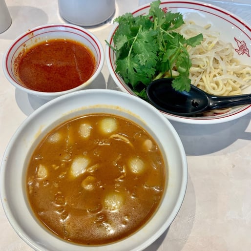 トムヤムクーーンつけめんプチひやみスープ 3辛