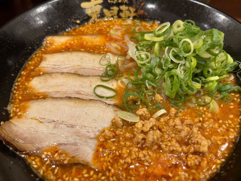 味噌豚骨ラーメン スーパー 上級、辛さピリ辛の2倍 唐辛子マーク6個