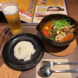 挽肉と納豆の野菜カレー  5辛