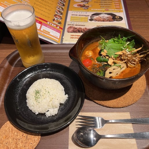 挽肉と納豆の野菜カレー  5辛