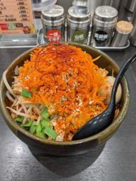 味玉みそオロチョンラーメン 辛チャーシュー＆もやしトッピング ファイアー